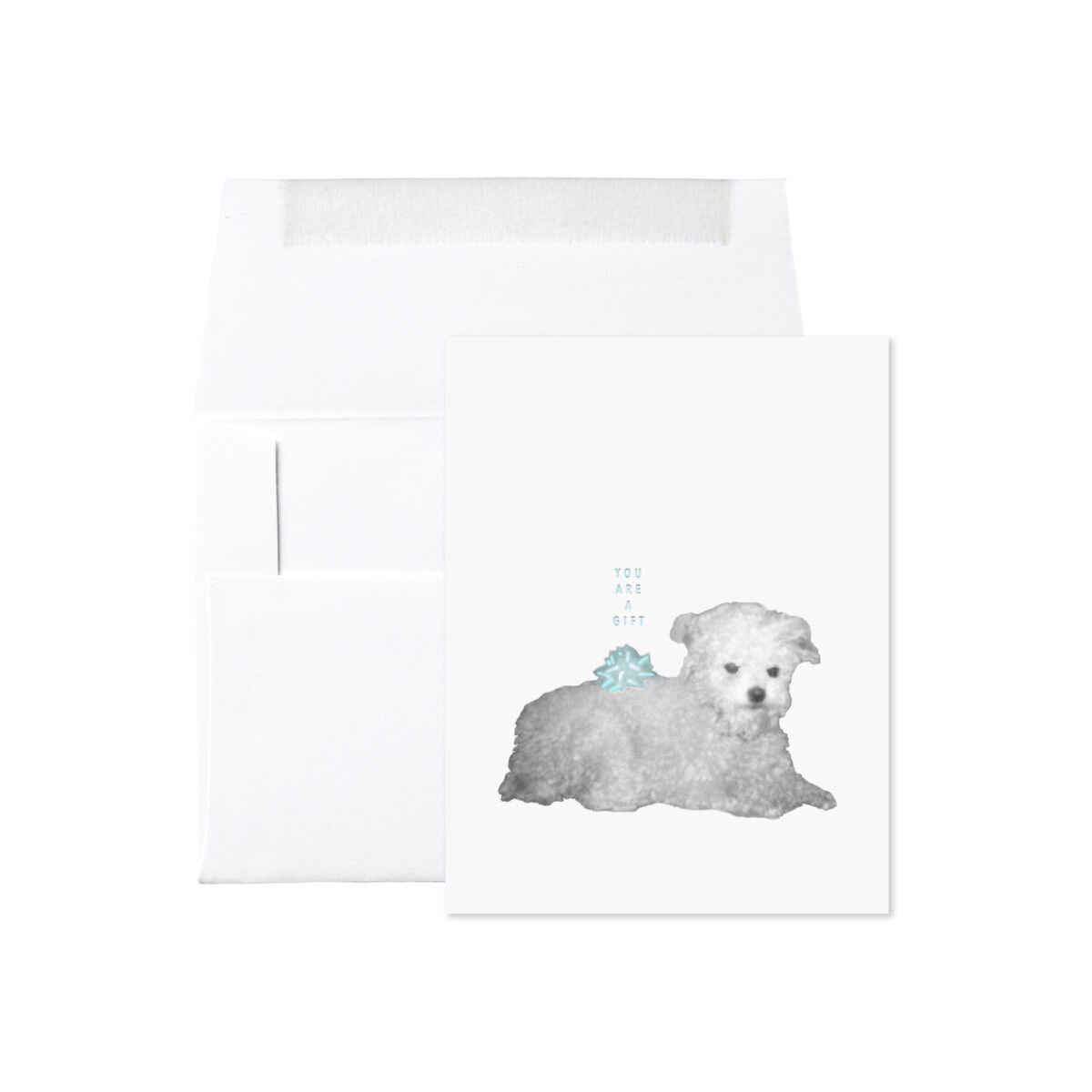 BICHON DOG YOU ARE A GIFT FOIL STAMPED CARD