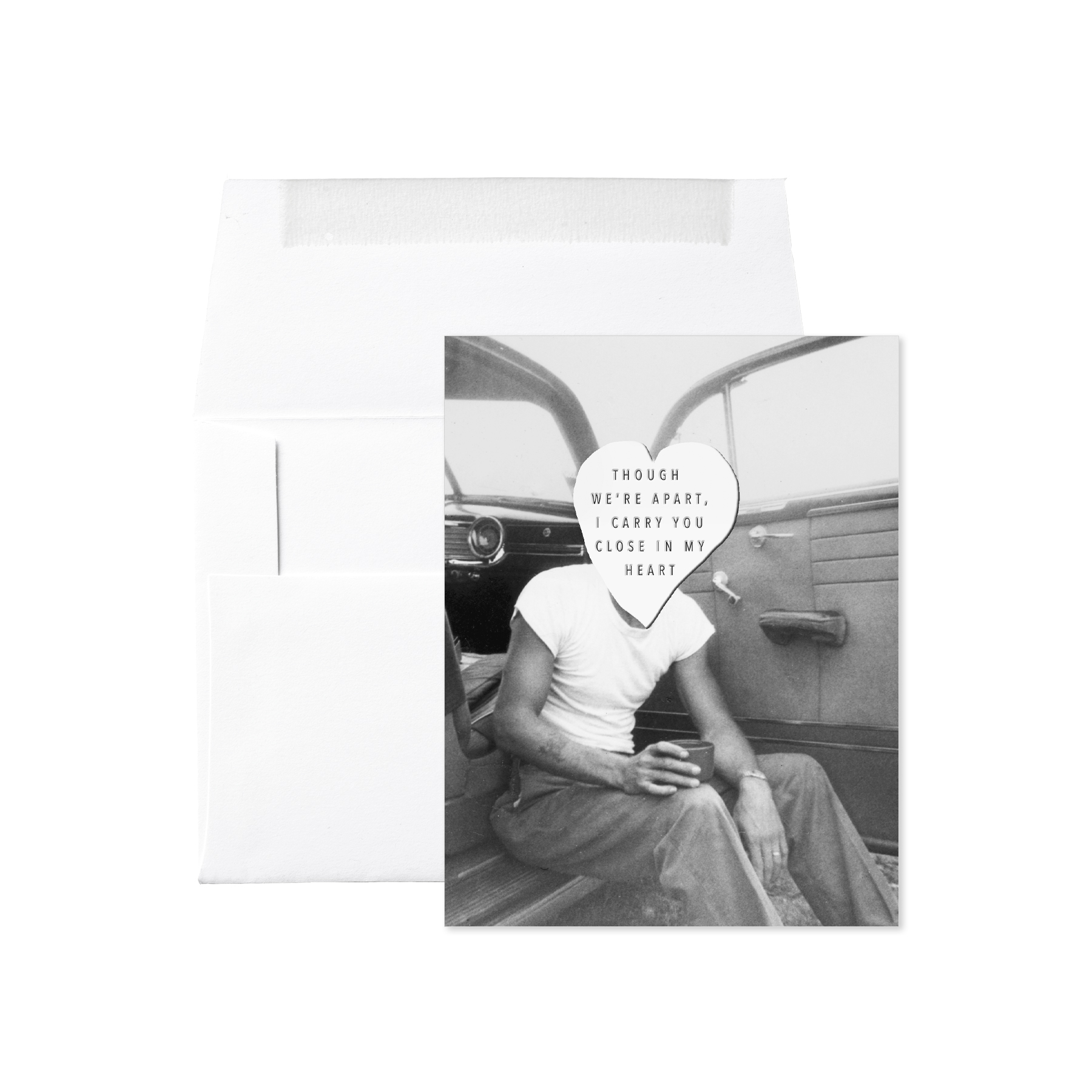 HIPSTER LOCKET THOUGH WE'RE APART CARD