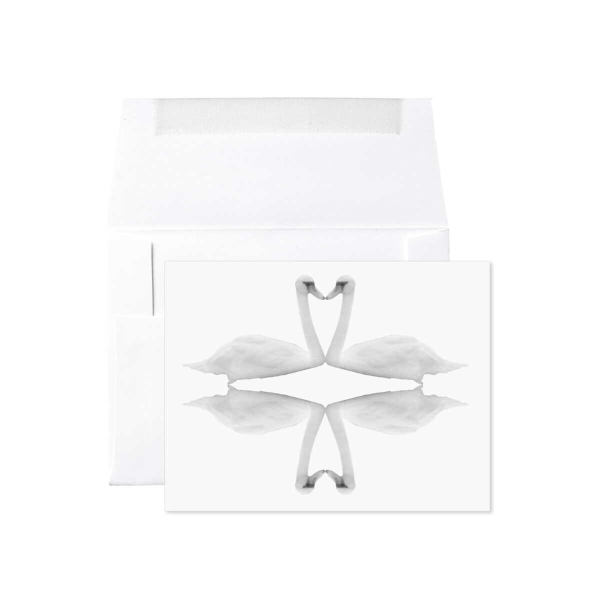 SWAN PATTERN FOLDED NOTECARD SET